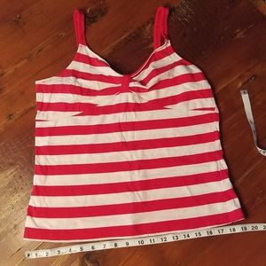 White & Red Tank Top